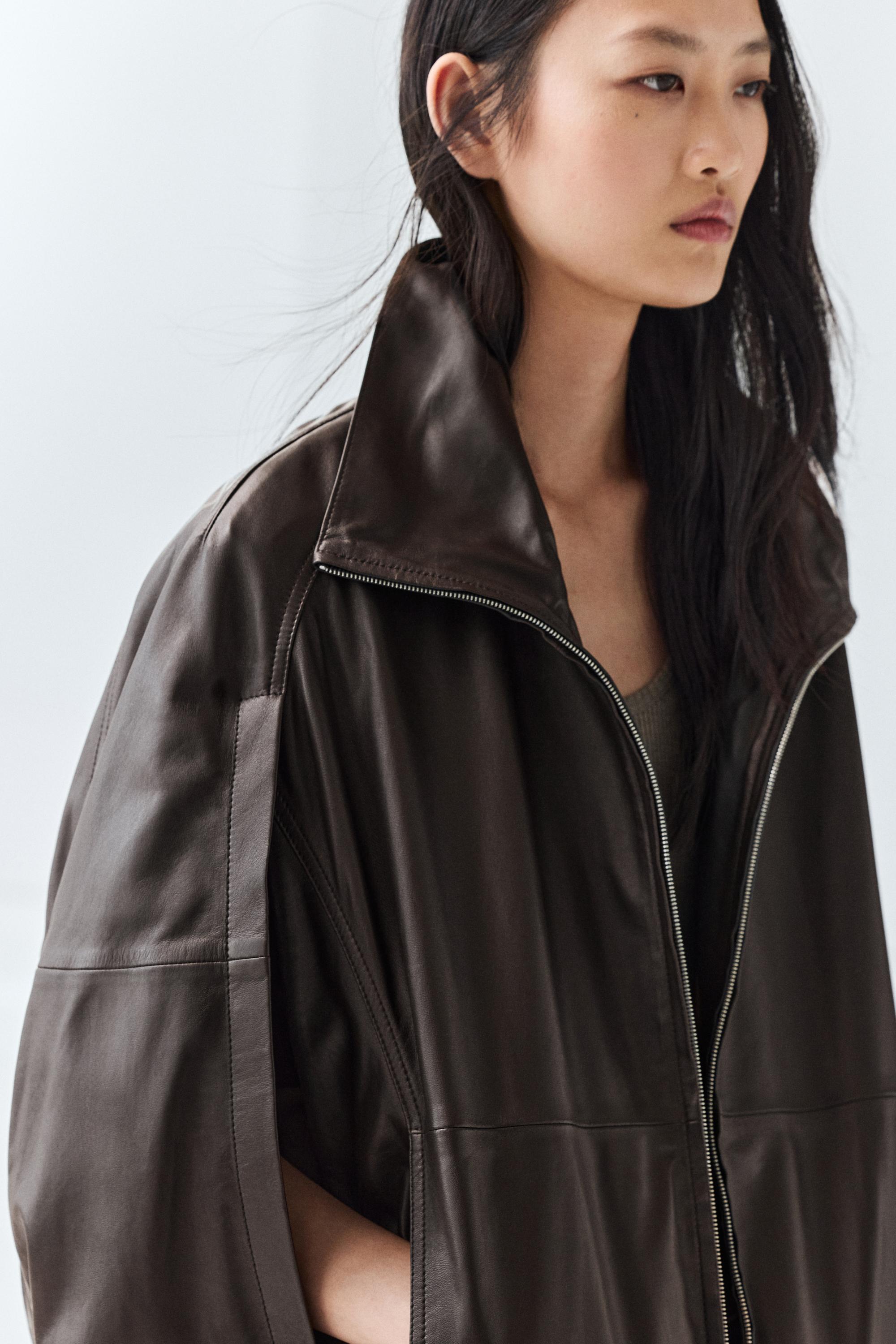 Nappa leather bomber gilet
